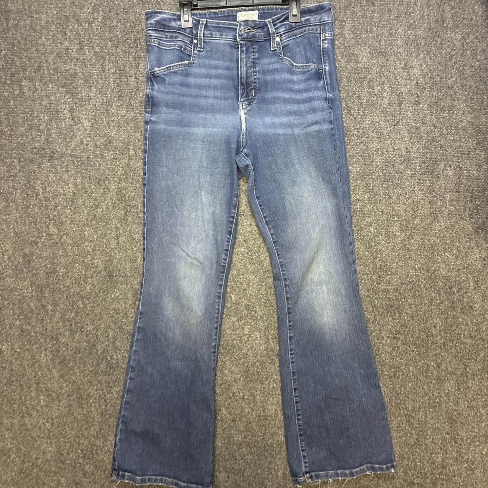 Maurices Everflex High Rise Stacked Waisted Flare Jeans Size 12